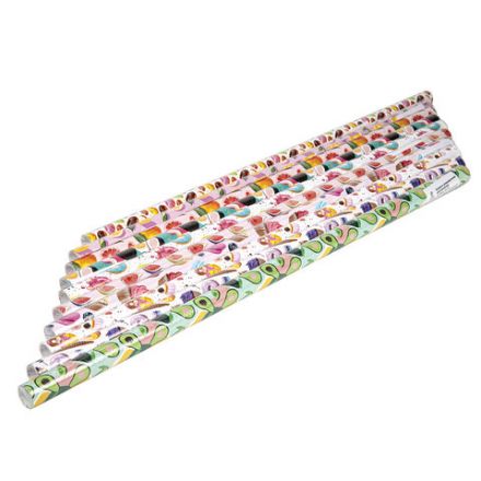 Бумага упаковочная подарочная мелованная "Sweet Life", 70х100 см, 10 дизайнов ассорти, ЗОЛОТАЯ СКАЗКА, 591920