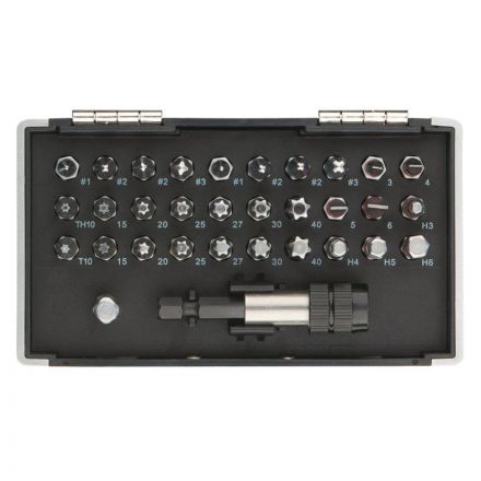 Набор бит , магнитный адаптер, сталь S2, 32 предмета Gross 11363 Набор бит , магнитный адаптер, сталь S2, 32 предмета Gross 11363