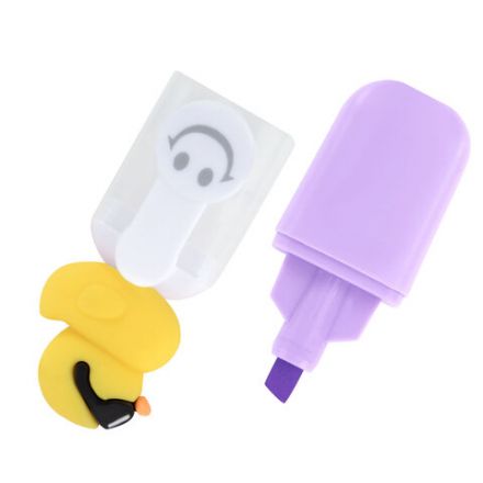 Набор текстовыделителей с топперами 6 ЦВЕТОВ ПАСТЕЛЬ, "КРУТЫЕ УТЯТА", линия 1-4 мм, FUNSTER (ФАНСТЕР), 152652