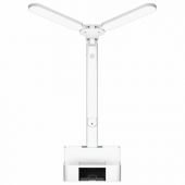 Настольная лампа светильник беспроводная SONNEN PT-201, органайзер, USB, LED, 5 Вт, 3 режима, белый, 238781