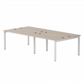 Бенч-система на 4 места Everprof EVO на металлокаркасе 2760х670(1370)x755 Дуб Соната/Белый