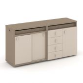 Estetica Набор №6. Тумба двойная+топ ES.NB.2T-6 Латте/Капучино 1500*410*750