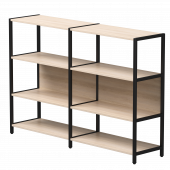 Набор стеллажных систем №1 Everprof EVO 1635x385x1120 Дуб Соната/Черный