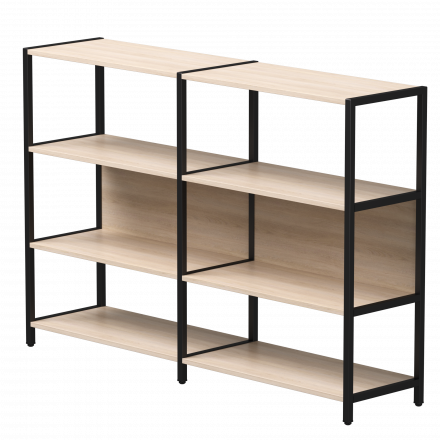 Набор стеллажных систем №1 Everprof EVO 1635x385x1120 Дуб Соната/Черный