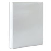 Папка на 4 кольцах с передним прозрачным карманом BRAUBERG, 35 мм, картон/ПВХ, белая, до 250 листов, 221486