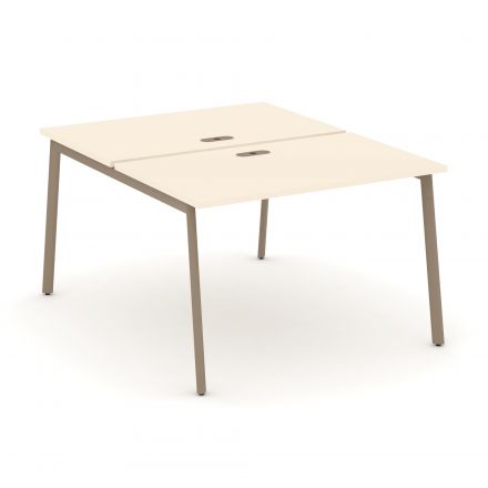 Estetica Рабочая станция на 2 места ES.D.RS-2.2-LP Сатин/Латте металл 1180*1500*750