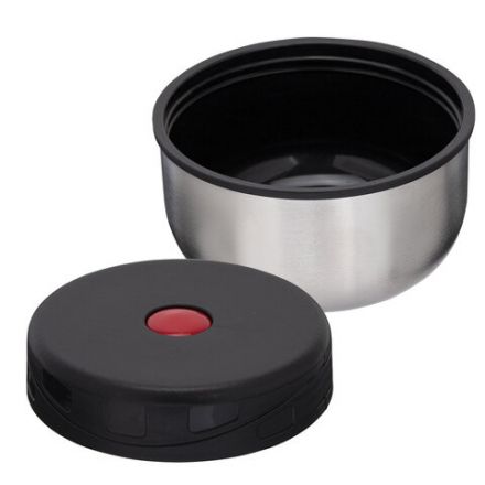 Термос 1 л для еды/напитков с широким горлом, BOOMHOUSE (БУМХАУС) WIDE, нержавеющая сталь SUS304, серебристый, 700320