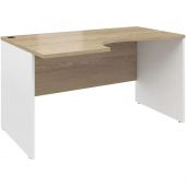 Стол эргономичный ED ALBA левый AL-1.4L дуб нельсон/белый Ш1380 Г880