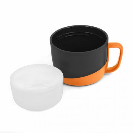 Термос классический, нержавеющая сталь, 2 л, оранжево-серый, 2 кружки, ручка + ремешок, TAIGARU (ТАЙГАРУ), 608817