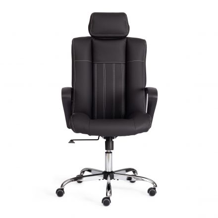 Кресло OXFORD хром кож/зам, черный, 36-6