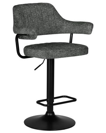 Стул барный DOBRIN CHARLY BLACK, серый твид (LEO11) Стул барный DOBRIN CHARLY BLACK, серый твид (LEO11)