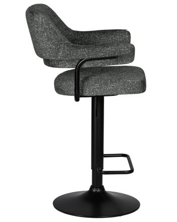 Стул барный DOBRIN CHARLY BLACK, серый твид (LEO11) Стул барный DOBRIN CHARLY BLACK, серый твид (LEO11)