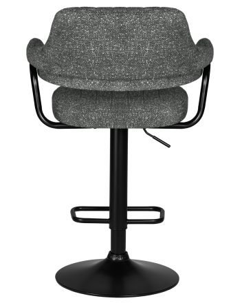 Стул барный DOBRIN CHARLY BLACK, серый твид (LEO11) Стул барный DOBRIN CHARLY BLACK, серый твид (LEO11)
