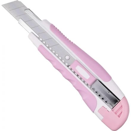 Нож универсальный Attache 18 мм пласт со встав мет направл. роз