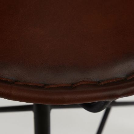 Стул Secret De Maison HORN ( mod. M-19852)  металл/кожа буйвола, 49х56х81см, коричневый