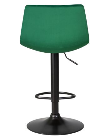 Стул барный DOBRIN TAILOR BLACK, зеленый велюр (MJ9-88)