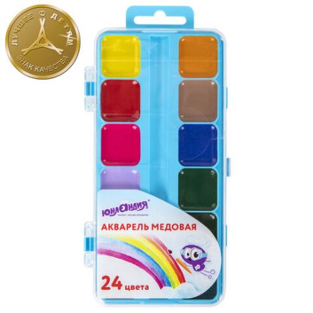 Краски акварельные ЮНЛАНДИЯ "ЮНЛАНДИК-ХУДОЖНИК", медовые, 24 цвета, КЛАССИЧЕСКИЕ, пластик, 192288 Краски акварельные ЮНЛАНДИЯ "ЮНЛАНДИК-ХУДОЖНИК", медовые, 24 цвета, КЛАССИЧЕСКИЕ, пластик, 192288