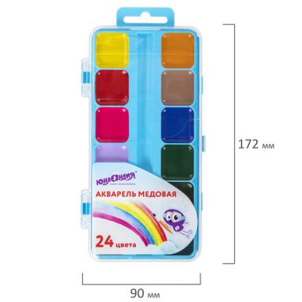 Краски акварельные ЮНЛАНДИЯ "ЮНЛАНДИК-ХУДОЖНИК", медовые, 24 цвета, КЛАССИЧЕСКИЕ, пластик, 192288 Краски акварельные ЮНЛАНДИЯ "ЮНЛАНДИК-ХУДОЖНИК", медовые, 24 цвета, КЛАССИЧЕСКИЕ, пластик, 192288