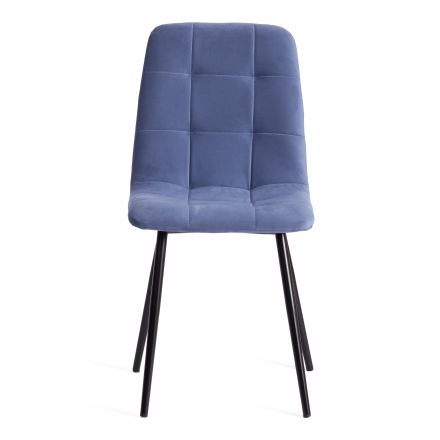 Стул CHILLY MAX  Велюр/металл , 45 х 54 х 90 см , серо-голубой/черный