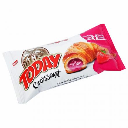 Круассан TODAY с клубничной начинкой, ТУРЦИЯ, 20 шт. по 40 г, в шоу-боксе, 1379т