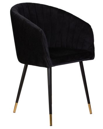 Стул обеденный DOBRIN MARY, черный велюр (1922-21)