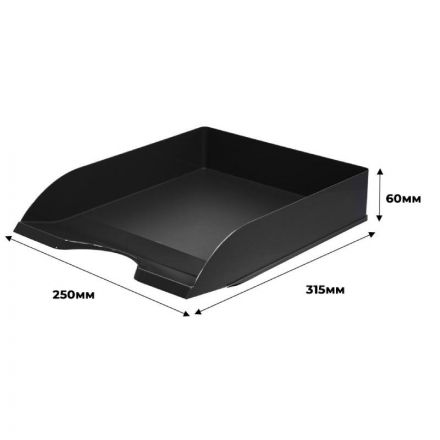 Лоток для бумаг горизонтальный Attache Космос черный