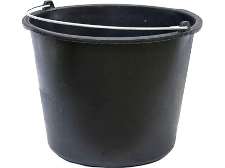 Ведро 14л. строительное, круглое, с ручкой металл цв. чёрный