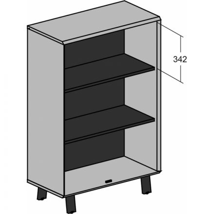 Шкаф Avizo ср. закрытый д.парма/графит145H001