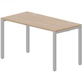 Стол STRIKE 2 громмета 1380х680мм STNG147OWAL Дуб светлый, опора Алюминий