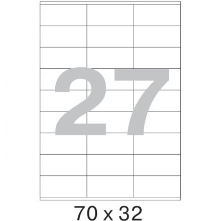 Этикетки самоклеящиеся Promega label (Комус) 70х32 мм 27 штук на листе белые (100 листов в упаковке)