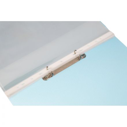 Папка №1 School Портфолио ученика на двух кольцах с 20 файлами голубая