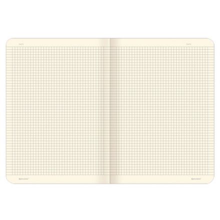 Тетрадь 60 л. в клетку обложка КРАФТ, бежевая бумага 70 г/м2, сшивка, В5 (179х250 мм), ВИНИЛ, BRAUBERG, 403808