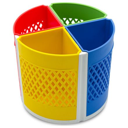 Подставка-органайзер STAFF "Octet", 4-8 отделений (трансформер), вращающаяся, разноцветная, 238322