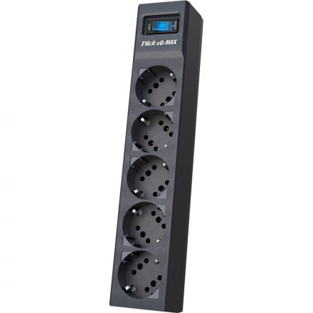 Сетевой фильтр Pilot sG-max 3m(5р/3м/16А/150Дж/графит)