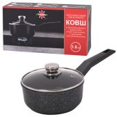 Ковш 1,6 л с крышкой и ручкой, пятислойное антипригарное покрытие, ГАРДАРИКА "Орион", 1616-04-10 Ковш 1,6 л с крышкой и ручкой, пятислойное антипригарное покрытие, ГАРДАРИКА "Орион", 1616-04-10