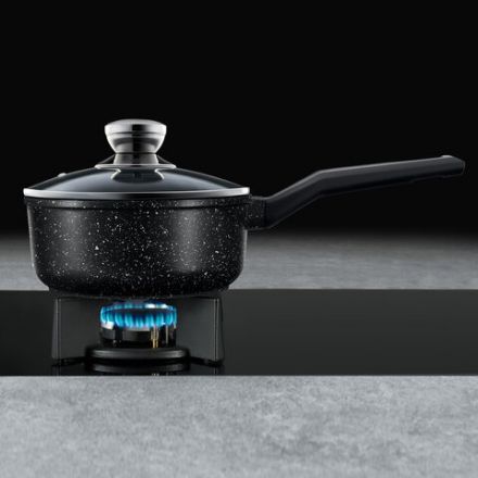 Ковш 1,6 л с крышкой и ручкой, пятислойное антипригарное покрытие, ГАРДАРИКА "Орион", 1616-04-10