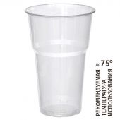 Стакан одноразовый 500мл прозр., для хол/гор. бюджет, КОМУС ПП 50шт/уп СПб