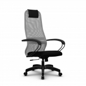 Кресло Метта SU-BP-8 светло-серое/черное Pl