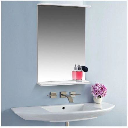 Зеркало TZ_Лайт 50 с полкой, белое