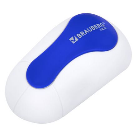 Стиратель магнитный для магнитно-маркерной доски (65х125 мм), BRAUBERG "JET", бело-синий, 238791