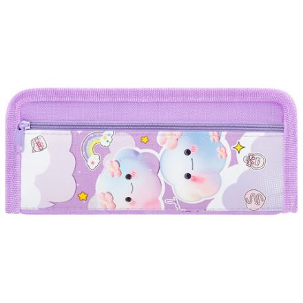 Пенал ЮНЛАНДИЯ ЮНИОР, 2 отделения, полиэстер, "Purple clouds", 21х8х6 см, 273810 Пенал ЮНЛАНДИЯ ЮНИОР, 2 отделения, полиэстер, "Purple clouds", 21х8х6 см, 273810