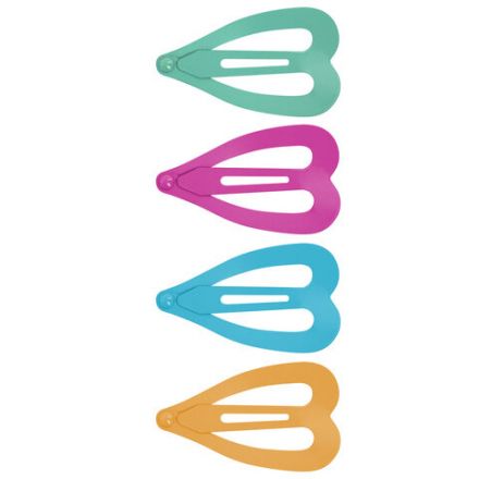 Заколки для волос НАБОР 4 шт., 3,5 см, клик-клак, сердечки, глянцевый, разные цвета, MONTE VITA (МОНТЕ ВИТА), 457082 Заколки для волос НАБОР 4 шт., 3,5 см, клик-клак, сердечки, глянцевый, разные цвета, MONTE VITA (МОНТЕ ВИТА), 457082