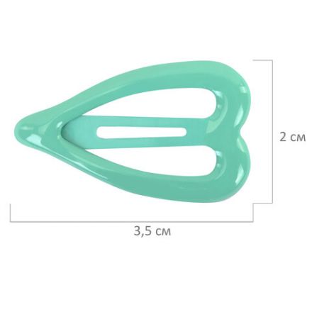 Заколки для волос НАБОР 4 шт., 3,5 см, клик-клак, сердечки, глянцевый, разные цвета, MONTE VITA (МОНТЕ ВИТА), 457082 Заколки для волос НАБОР 4 шт., 3,5 см, клик-клак, сердечки, глянцевый, разные цвета, MONTE VITA (МОНТЕ ВИТА), 457082