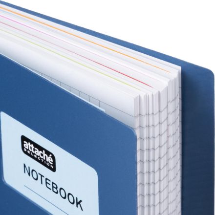 Бизнес-тетрадь А5,200л,кл,греб Attache Selection Office book синий металлик