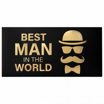 Конверт для денег "BEST MAN IN THE WORLD", Мужской стиль, 166х82 мм, фольга, ЗОЛОТАЯ СКАЗКА, 113759 Конверт для денег "BEST MAN IN THE WORLD", Мужской стиль, 166х82 мм, фольга, ЗОЛОТАЯ СКАЗКА, 113759