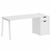 Home Office Стол письменный VR.SP-3-178.1.A Белый бриллиант/Белый металл 1780*720*750