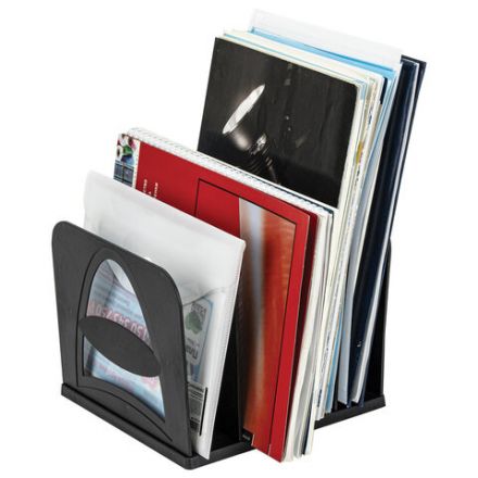 Лоток-сортер для бумаг BRAUBERG GRAND OFFICE, 4 отделения, 210х210х170 мм, сборный, черный, 238113