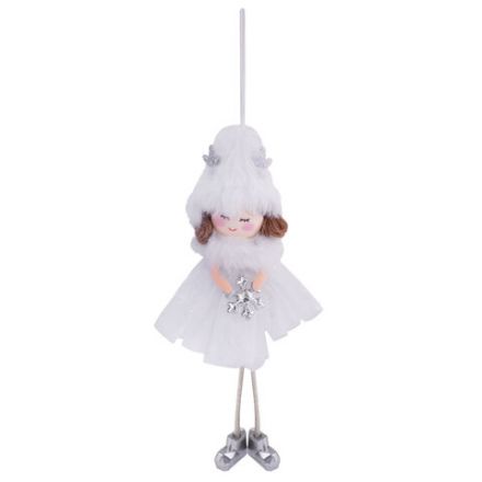 Украшение елочное, 18 см, "Ангелочек", полиэстер, ассорти 4 дизайна, ЗОЛОТАЯ СКАЗКА, 592607