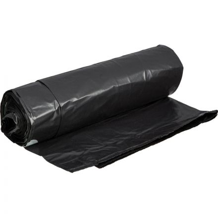 Мешки для мусора ПВД 100л 50мкм 10шт/рул черные 65x80см Комус с завязками