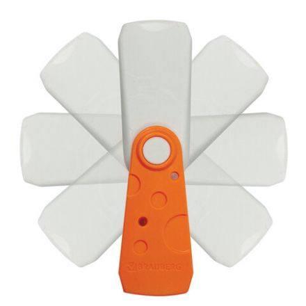 Набор ластиков BRAUBERG "FRUITY" 3 шт., 57х24х15 мм, белые, пластиковый футляр ассорти, 229563